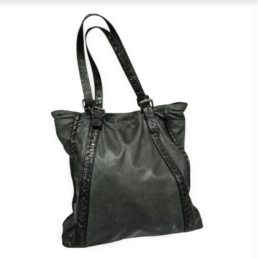 ☆希少☆ボッテガヴェネタ　レザー ビジネストートバッグ 編み込みデザインA4