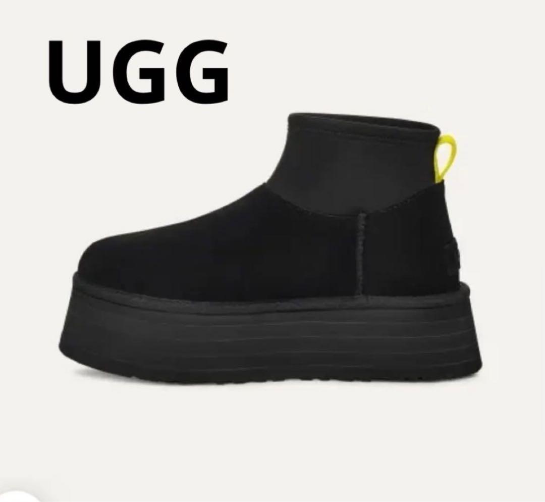 お値下げしました　UGG クラシックミニディッパー ブラック 22cm 厚底