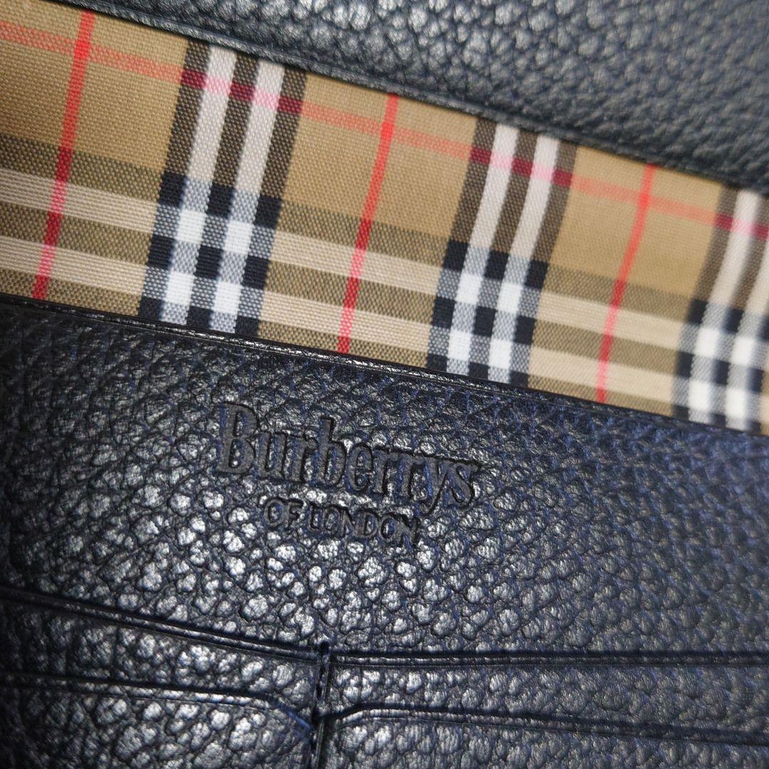 Burberry　ブラックレザー　長財布