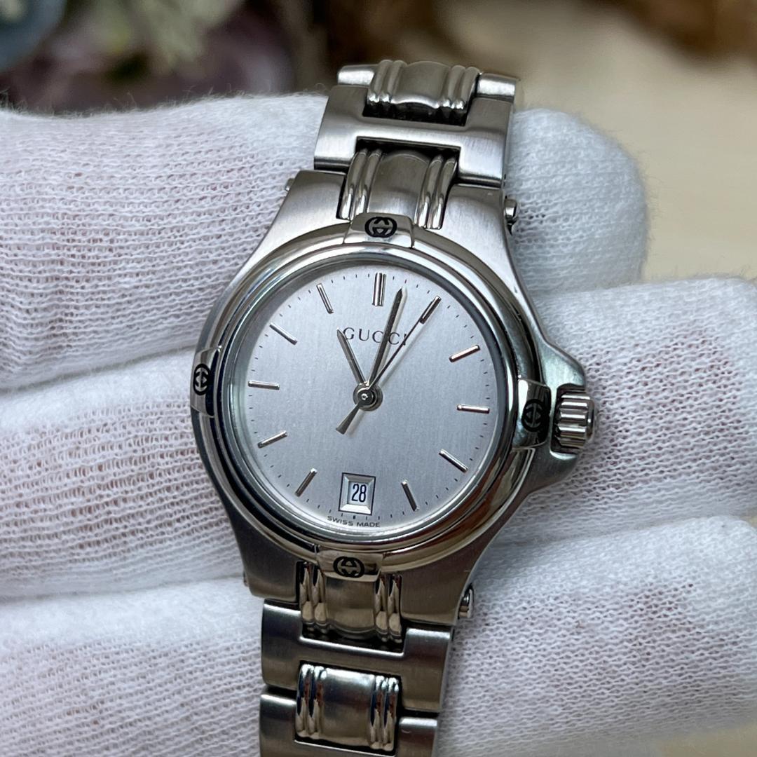 GUCCI グッチ 9040L クォーツ レディース 腕時計 11125736 電池交換済】グッチ GUCCI 腕時計 9040L レディース シルバー - メルカリ
