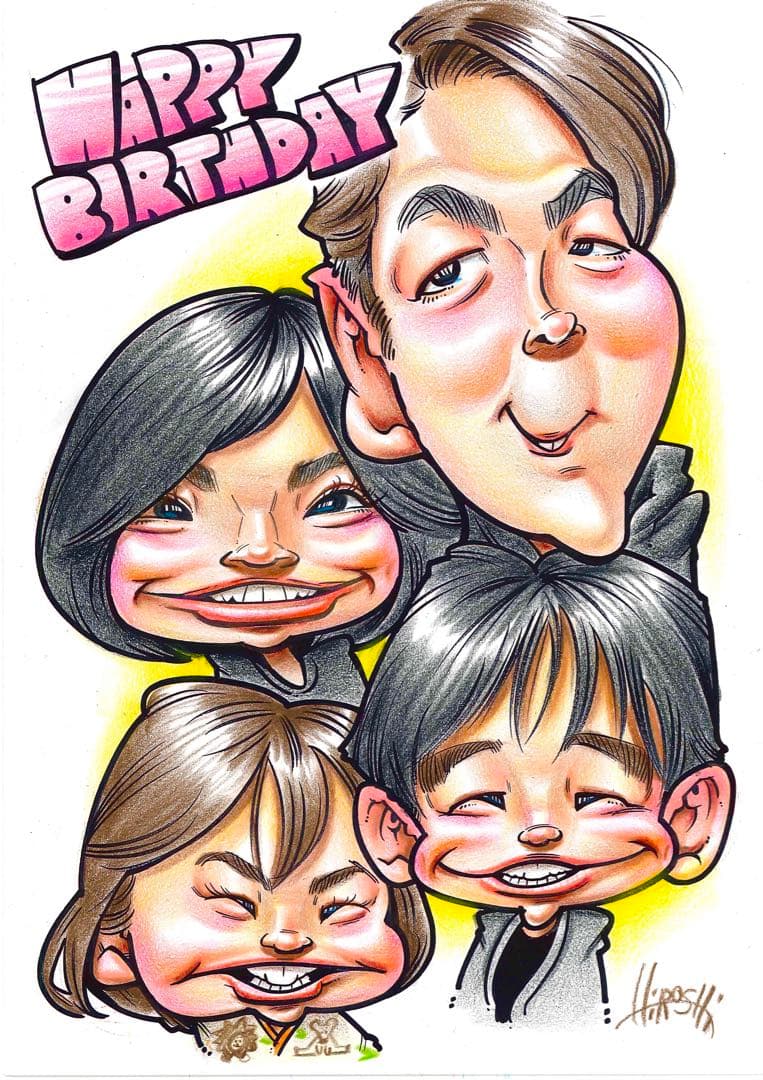 世界で1枚のオーダーメイド似顔絵★ハイクオリティver☆母の日