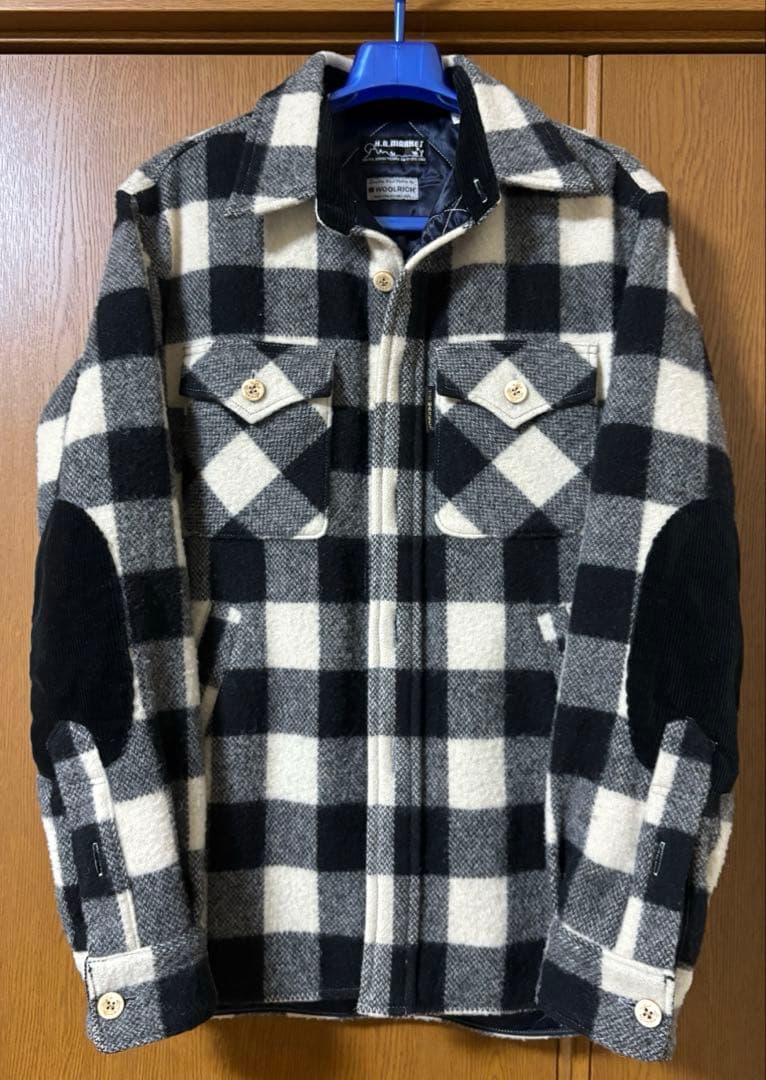 H.R.MARKET WOOLRICH チェック　エルボーパッチ　CPO 3