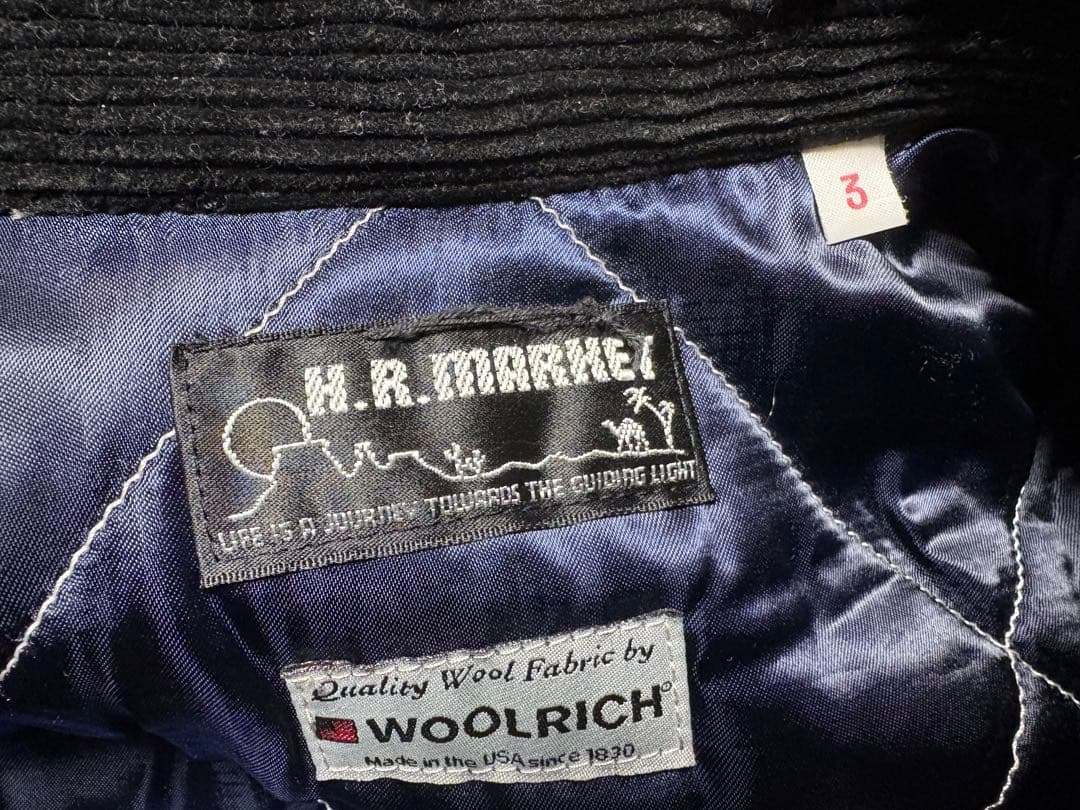 H.R.MARKET WOOLRICH チェック　エルボーパッチ　CPO 3