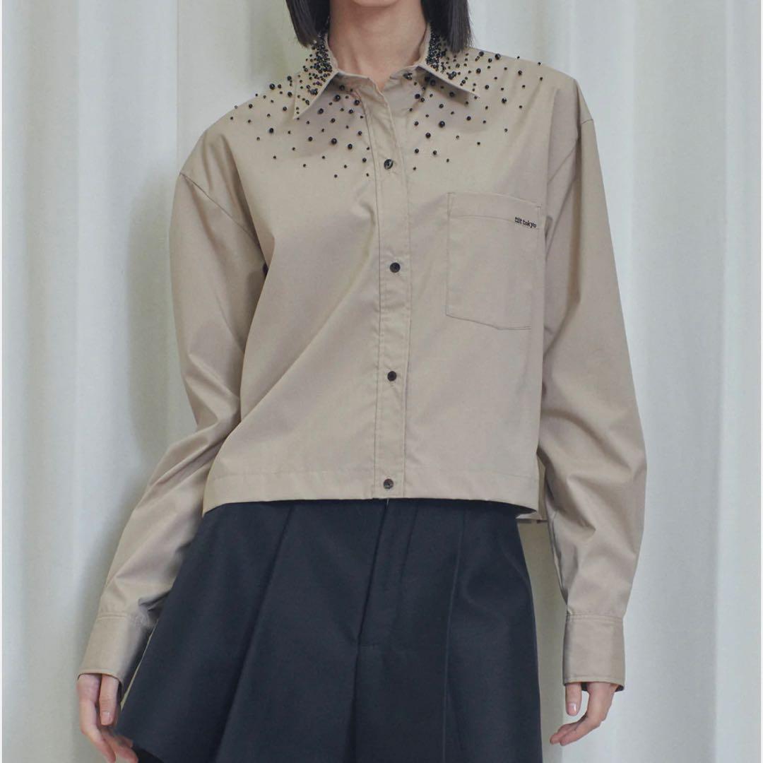 tiit tokyo ビジュークロップドシャツ