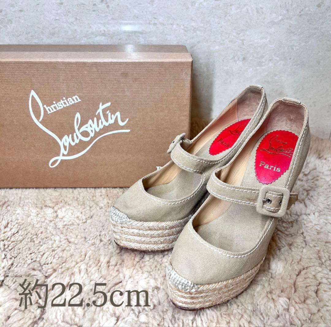 美品✨ クリスチャンルブタン ウエッジソール　36 クリスチャン ルブタンの新作ウェッジソールサンダル - 涼しげな素材に