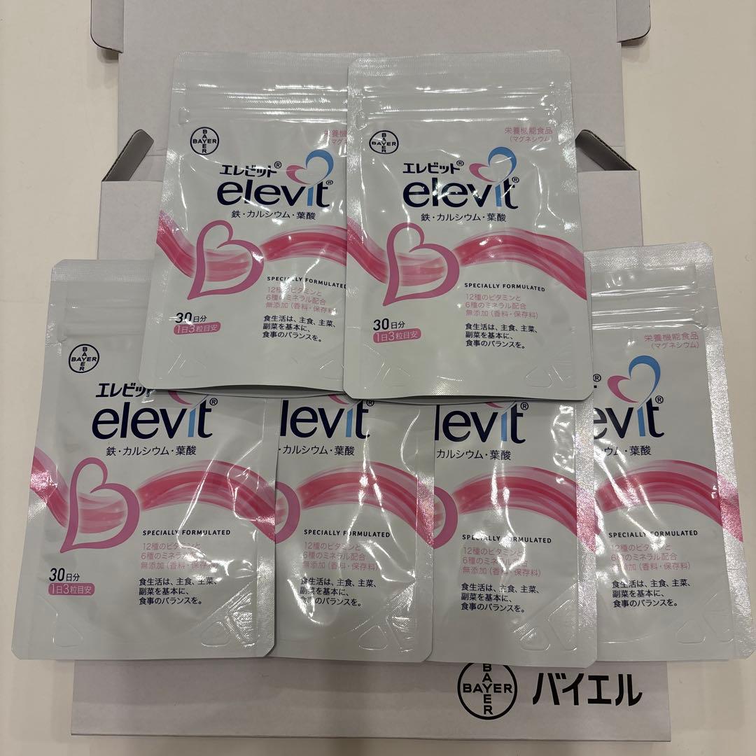 エレビット　葉酸サプリメント　30日分6袋セット