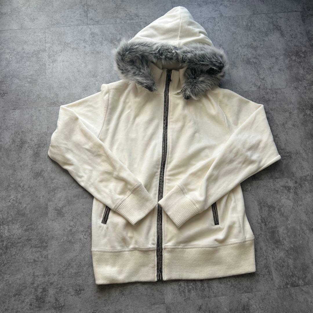 y2k ファー付きパーカー　[semantic design］