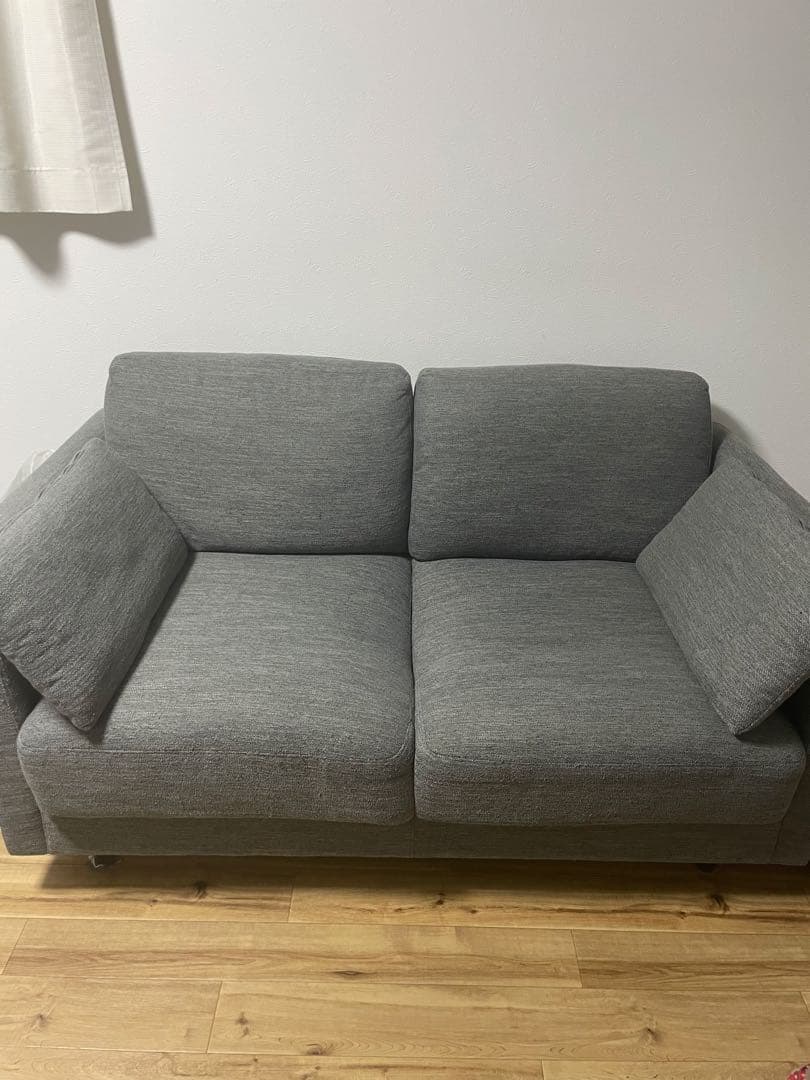 NITORIニトリの2人掛け用ファブリックソファー　グレー