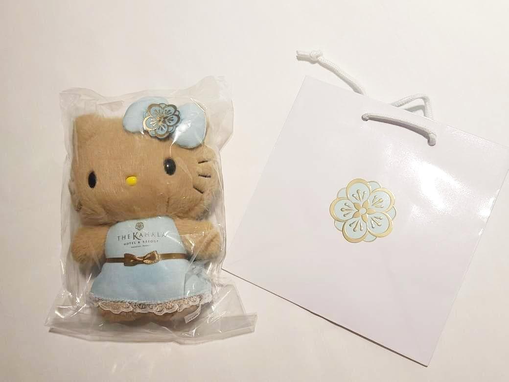 ハワイ限定 日焼け キティちゃん ぬいぐるみ カハラホテル ロゴ入り