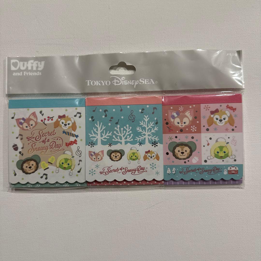 ディズニーシー ダッフィー＆フレンズ メモ帳 3個セット 【新品