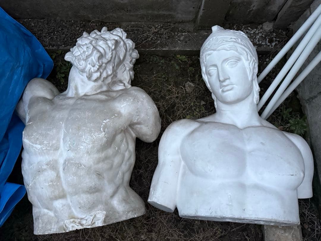 石膏像 胸像 ラオコーン マルス 大型 現状品 引き取り限定 置物 オブジェ