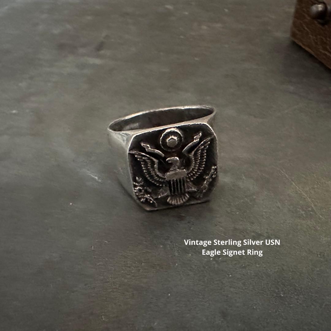 希少　ヴィンテージ　リング　シルバー　925 アンティーク　アメリカ　アーミー 希少 ヴィンテージ リング アンティーク アメリカ ユーロ シルバー 925