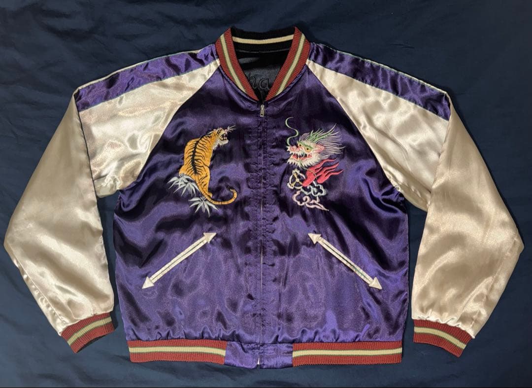 ☆希少美品！テーラー東洋 リバーシブルスカジャン 鷲虎龍 ブラック