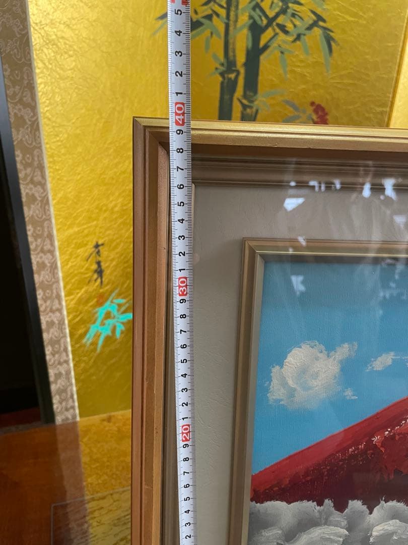 油彩画 富士山 足立辰己作 | 激安通販のイーサプライ