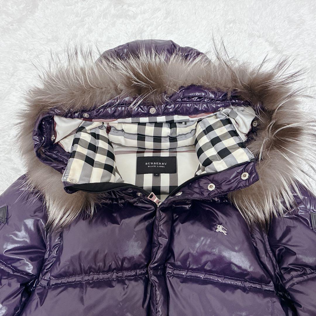 バーバリーブラックレーベル ダウンジャケット フォックスファー 6way