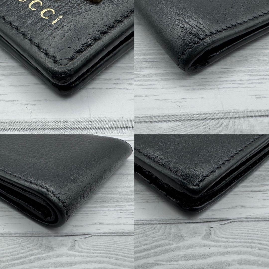 美品】GUCCI 二つ折り財布 アニマリエ ビー 蜂 レザー ブラック - メルカリ