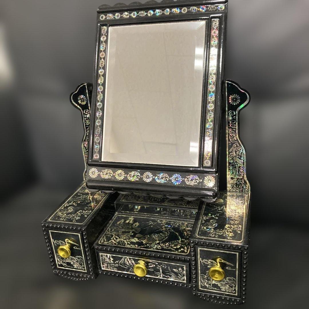 螺鈿細工 鏡台 花鳥 ミニドレッサー - メルカリ