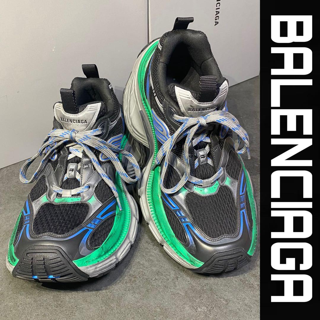 BALENCIAGA 10XL スニーカー 44 ブラック / グリーン - メルカリ
