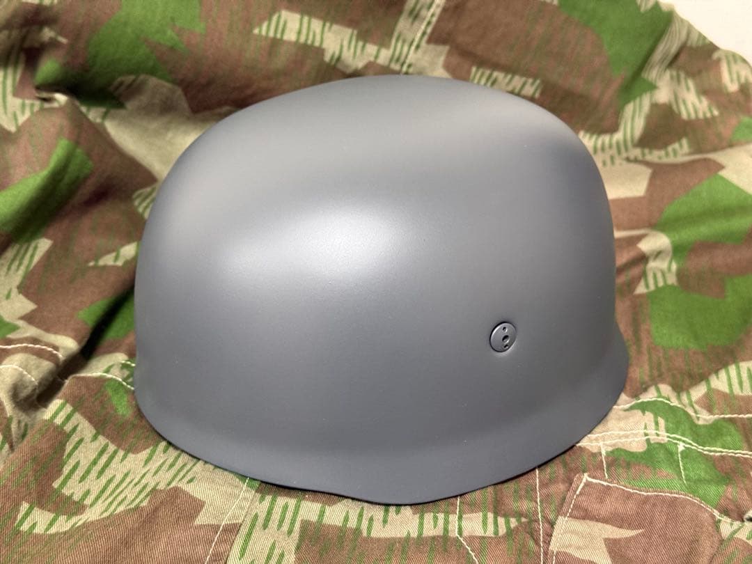 WWⅡ ドイツ軍 M38型降下猟兵ヘルメット（レプリカ）★グレー★緑の悪魔