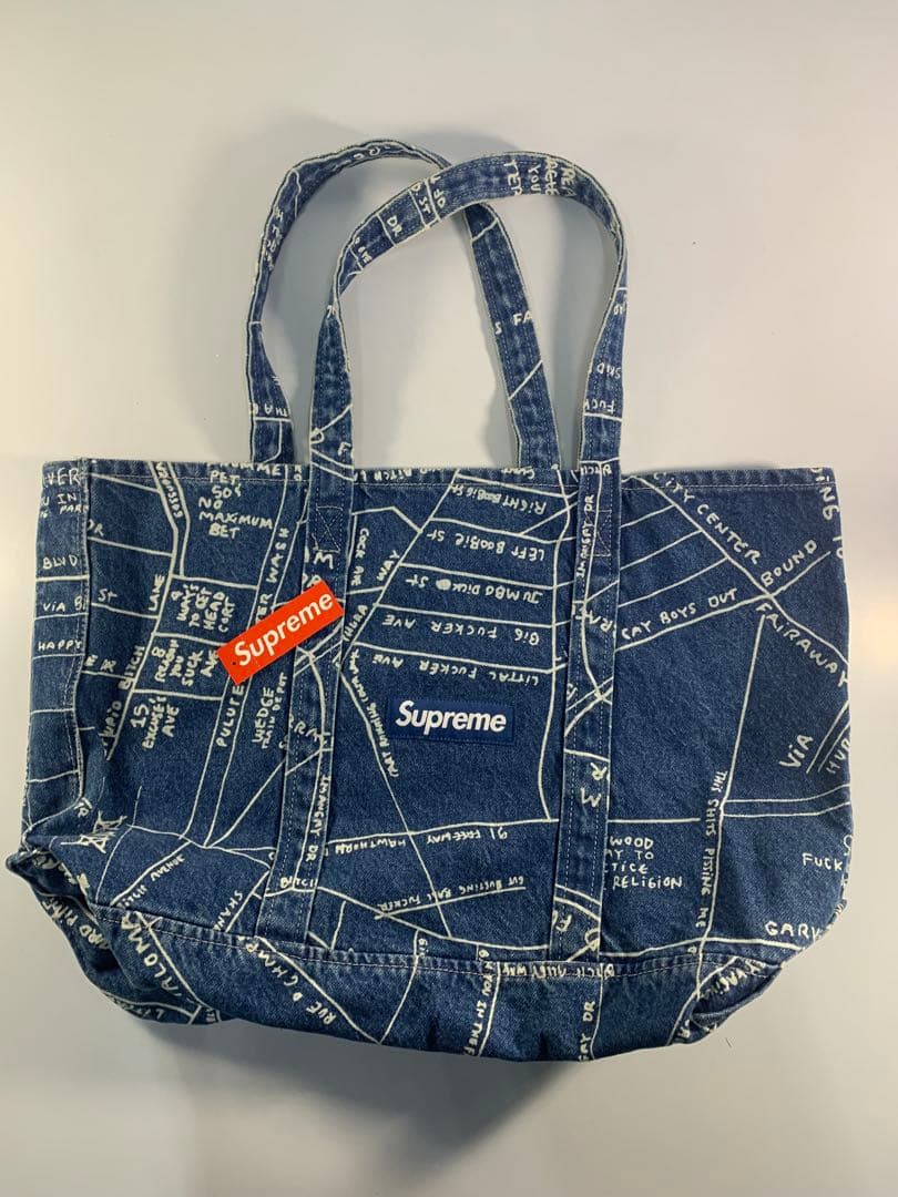 Supreme 19ss Gonz Map Denim Tote Bag - メルカリ