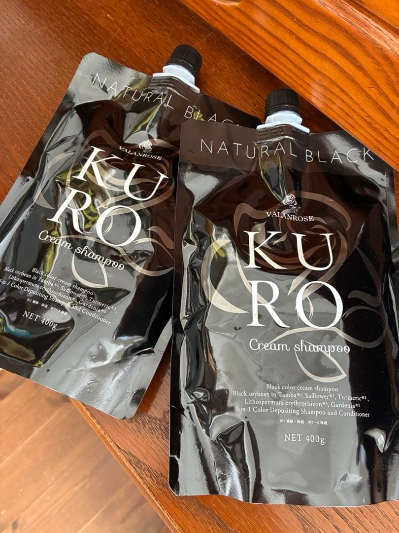 KURO クリームシャンプー ナチュラルブラック 400g 2コ