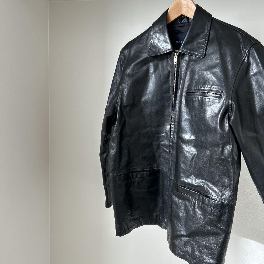 希少 90's OLD UNIQLO A-2 レザージャケット ライダース - メルカリ