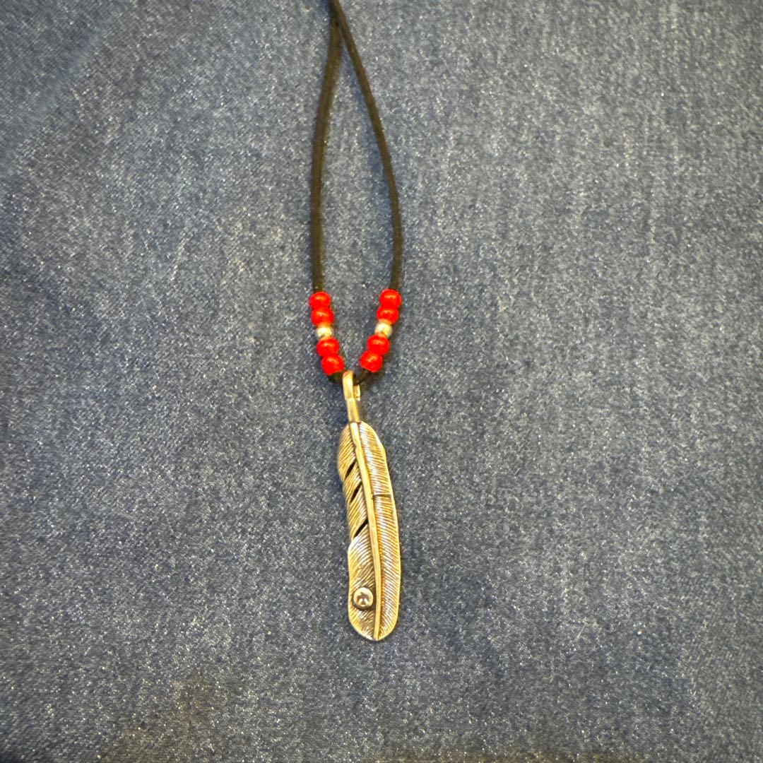 大人気‼︎】上金特大フェザー キムタク ネックレス ホワイトハーツ