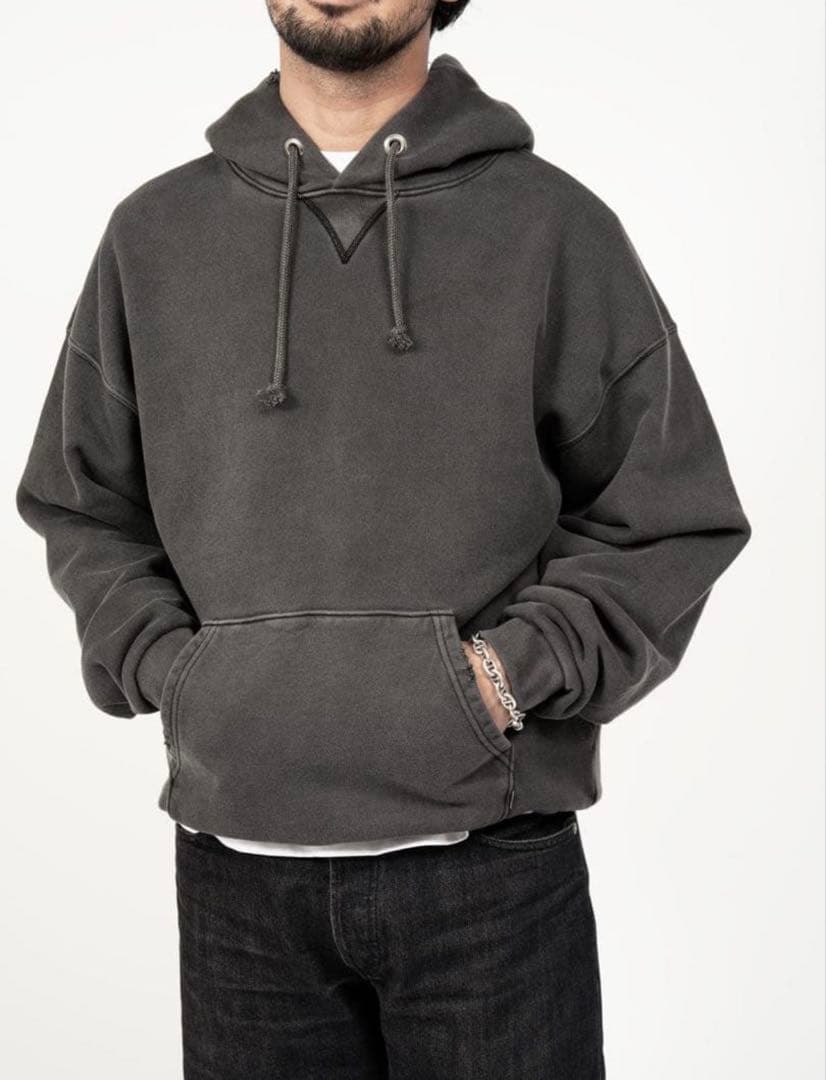 トップス OVY Pigment Damage Processing P/O Hoodie