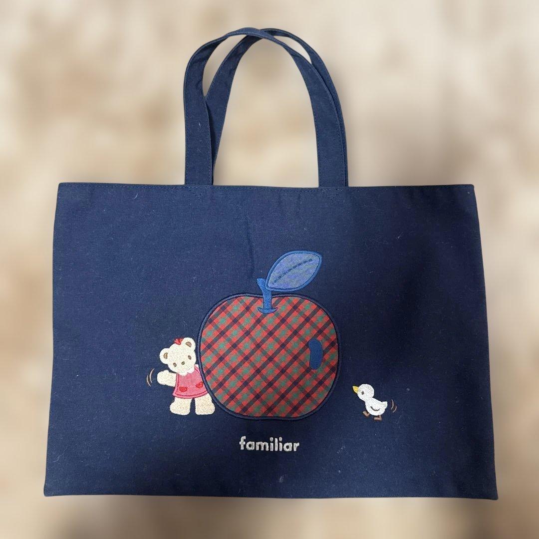 familiar リンゴ刺繍トートバッグ Amazon.co.jp: familiar ファミリア