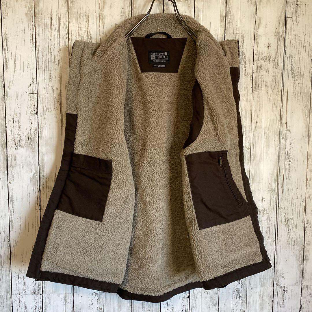 fumi様専用】 Carhartt ダックベスト DKB ダークブラウン M - メルカリ