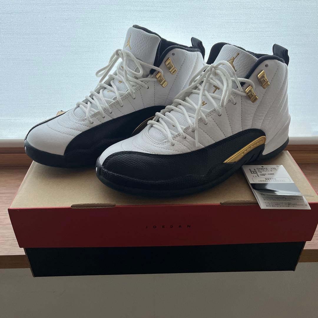 Air Jordan 12 Retro ホワイト/ブラック/ゴールド 7.5