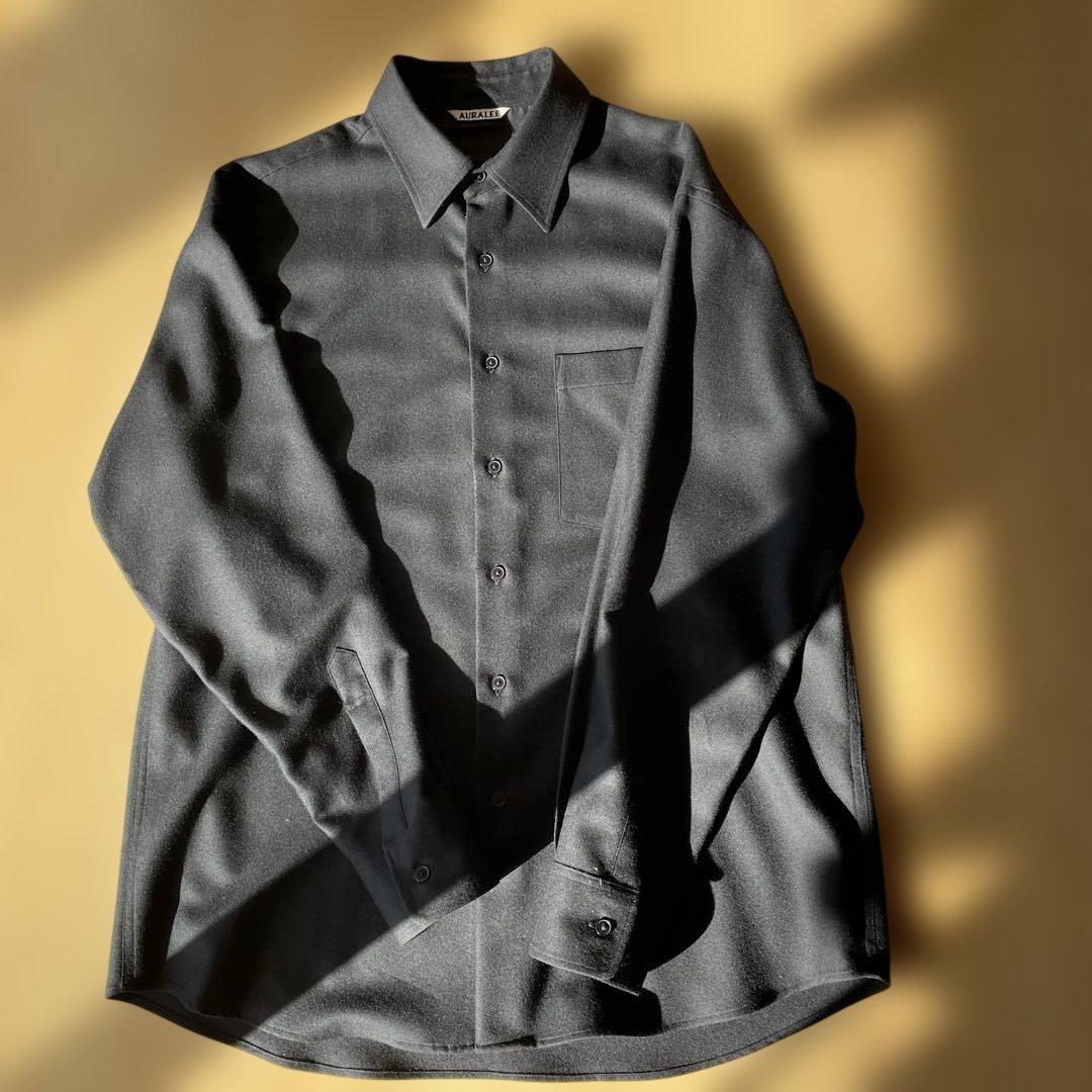 AURALEE ブラック 長袖シャツ Mサイズ Auralee シャツ - 黒 - ブラック|A23AS01SPINKBLACK | THEBS