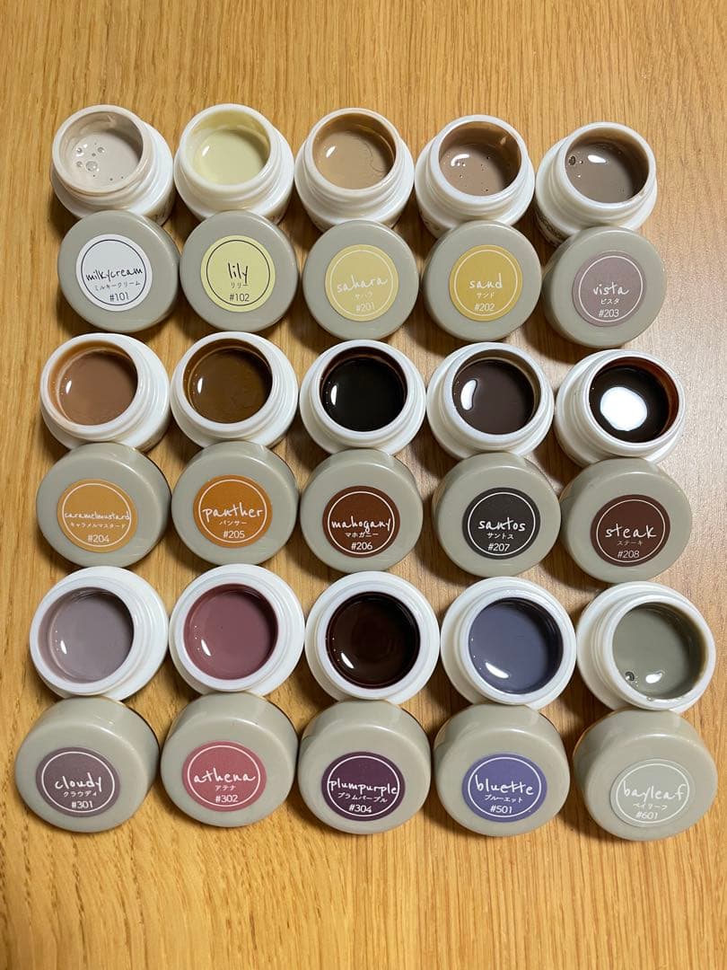 vi2gel カラージェル 15個セット くすみ系 ニュアンスネイル ブラウン