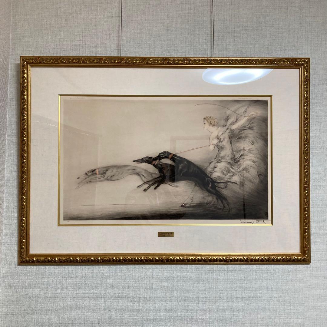 【真作保証】ルイ・イカール「スピード」エッチング 直筆サイン 版画 絵画