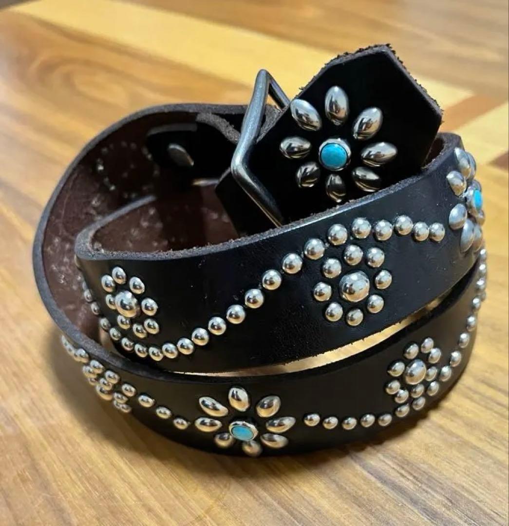 お*す様 HTC Belt 32⭐️HTCターコイズスタッズベルト/財布キムタク