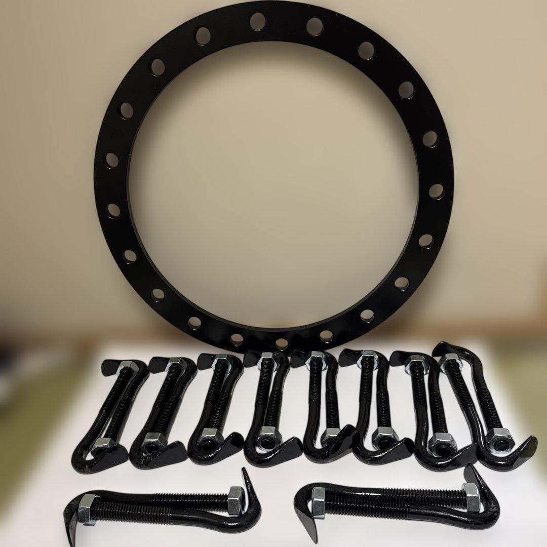 値下げしました　締め太鼓用 平輪＋ボルト＋ナット【1台分／即組み付け可／和太鼓】 附締太鼓用ボルト 4分 太さ1,2cm 1本単位の販売・締太鼓用・ボルト締