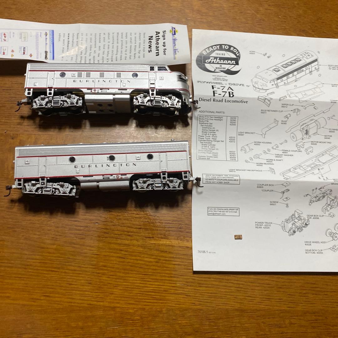Athearn 鉄道模型 CHICAGO burlington f7a-f7b
