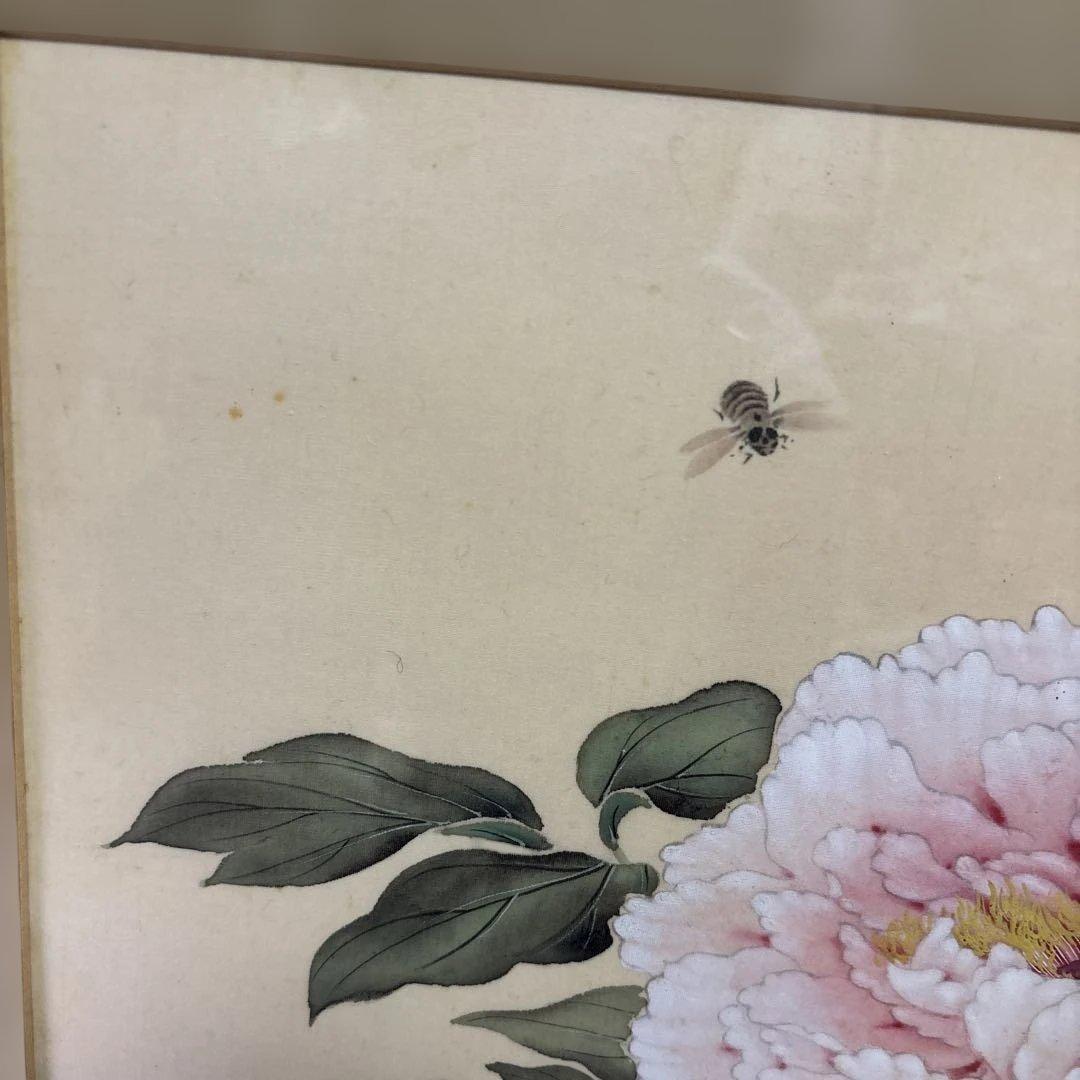 牡丹と蜂 日本画 - メルカリ