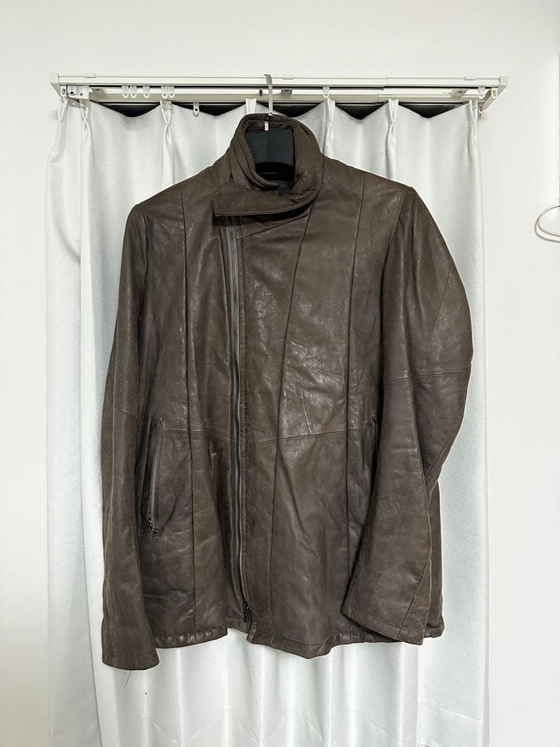 ユリウス レザージャケット Julius_7 rick owens Rick owens のレザージャケットを使用したスタイリング Jacket:Rick