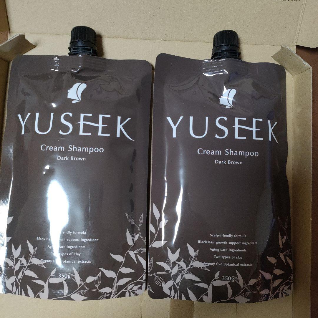 YUSEEK クリームシャンプー 　ダークブラウン350g 2個セット