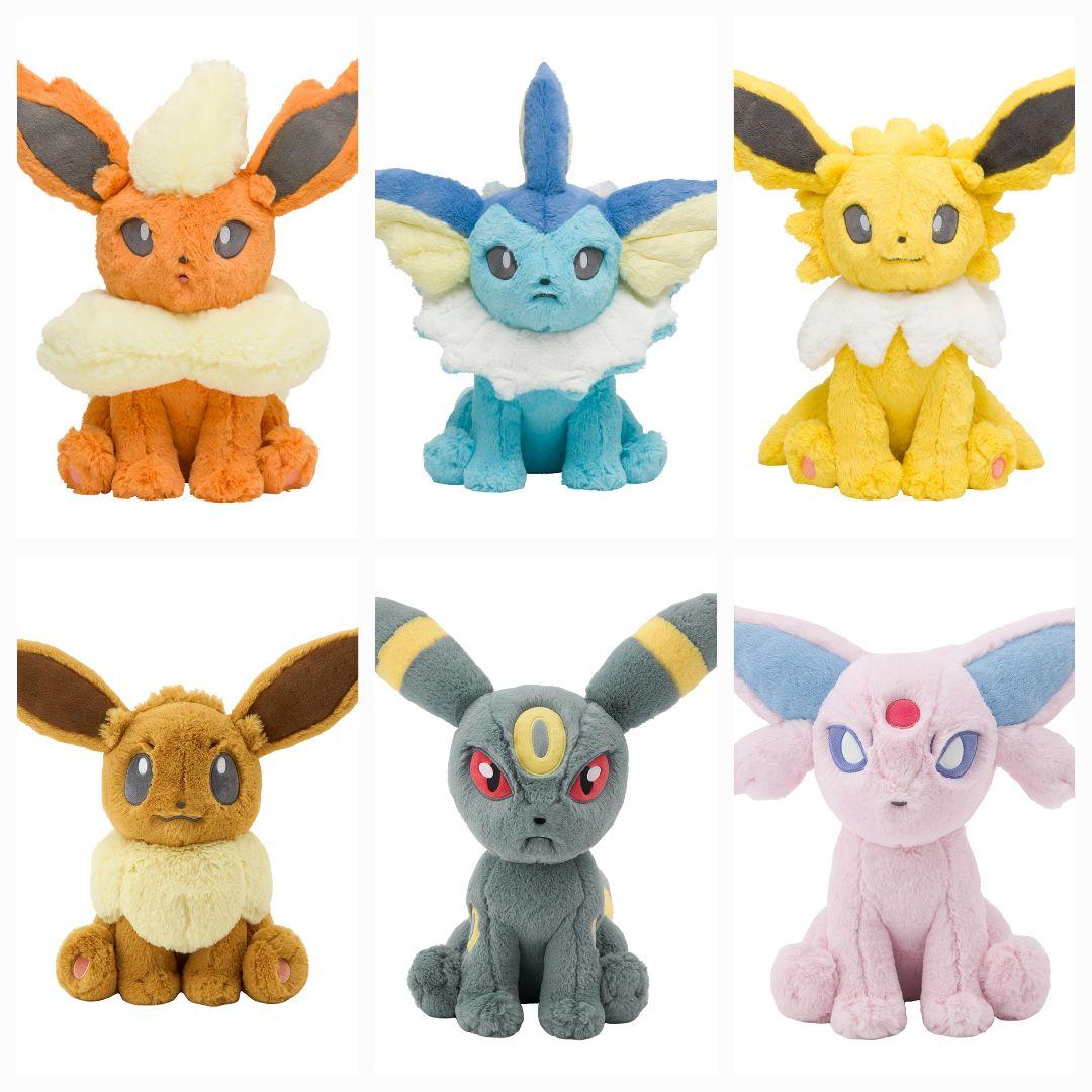 ポケモンセンター　ブイズ　ふわふわ抱きぬいぐるみ　シャワーズ　サンダース　他