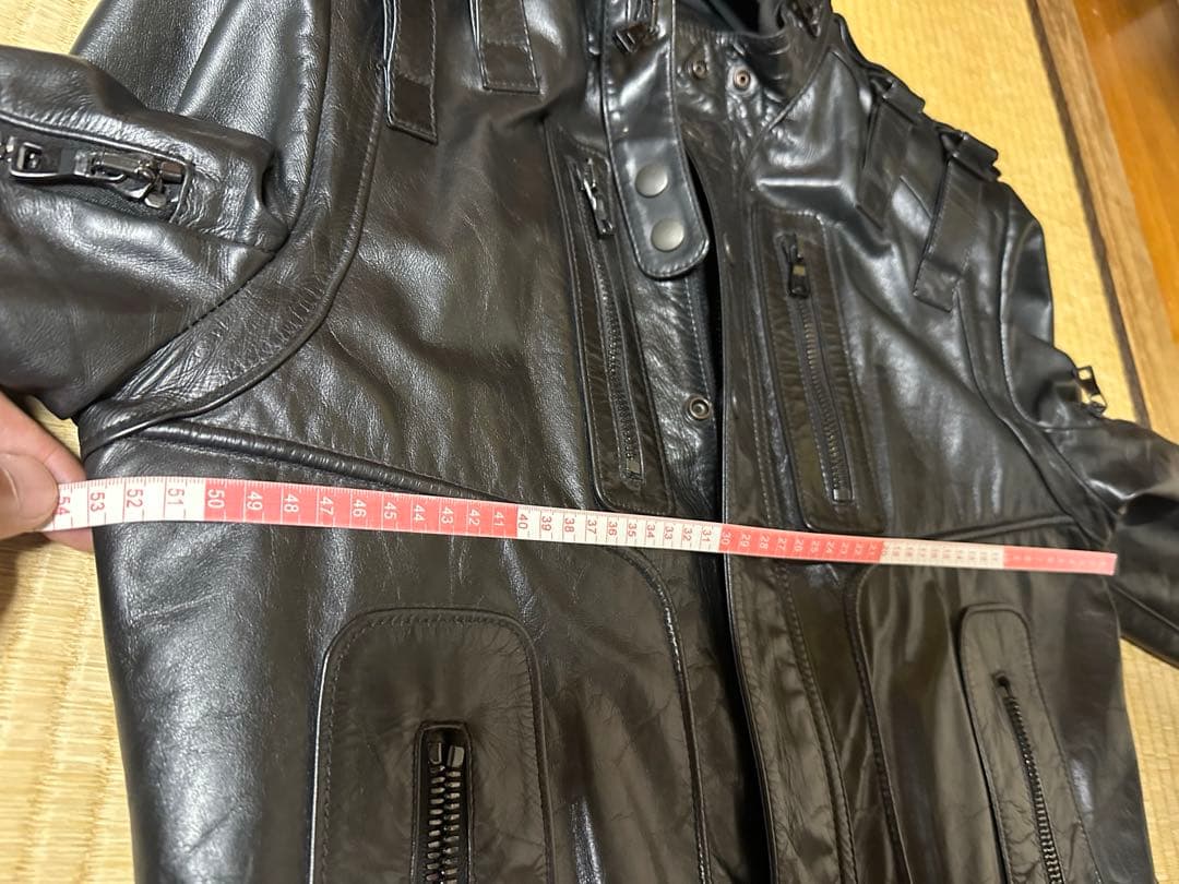 バルマンBALMAIN 黒レザーライダースジャケット サイズ52 - メルカリ