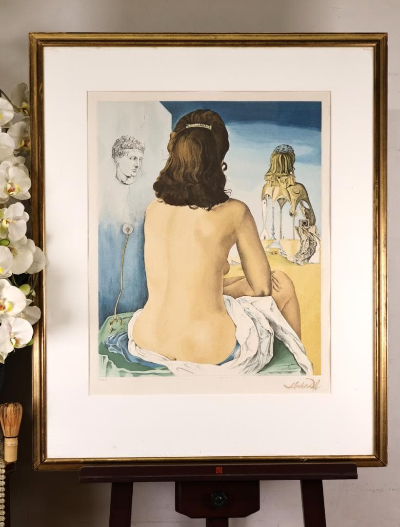 サルバドール・ダリ 「 私の裸の妻 」 リトグラフ　217/295　署名 サルバドール・ダリ 「 私の裸の妻 」 リトグラフ 217/295 署名 - メルカリ