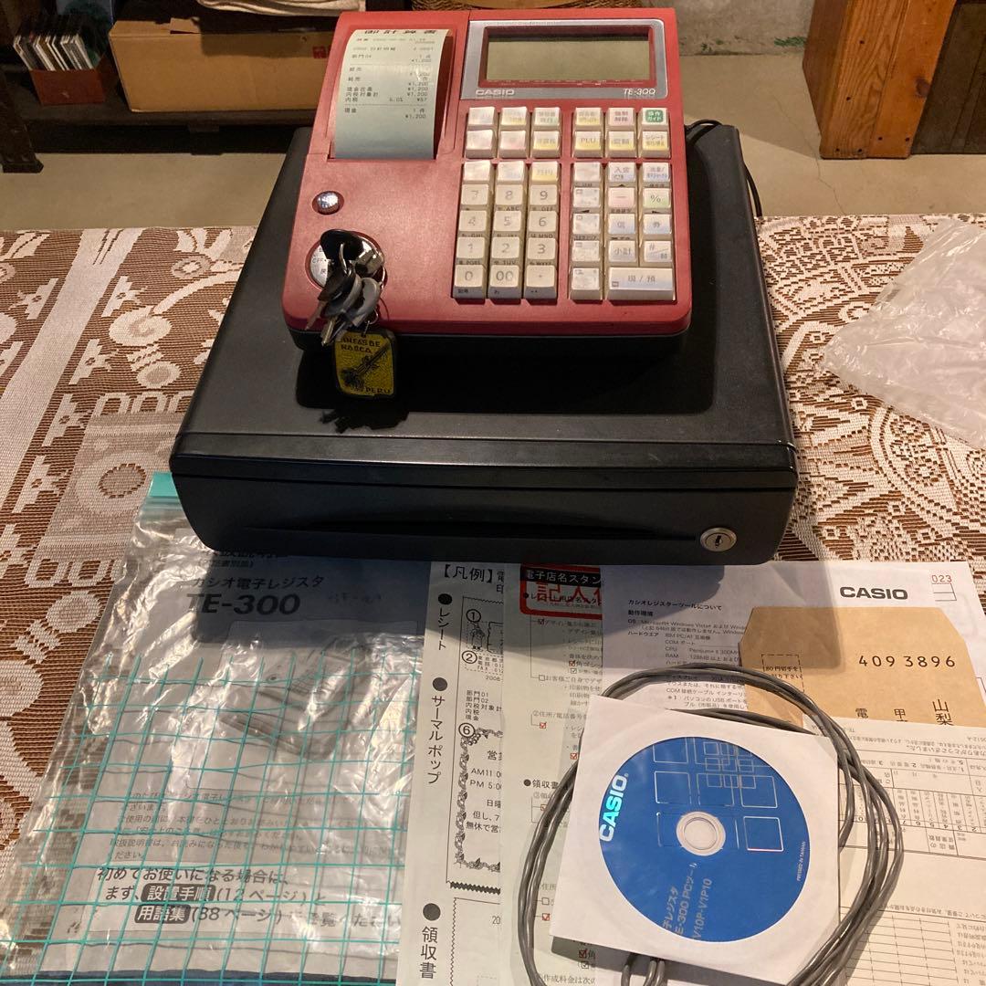 CASIO カシオ 電子レジスター TE-340 鍵付き 初期化済