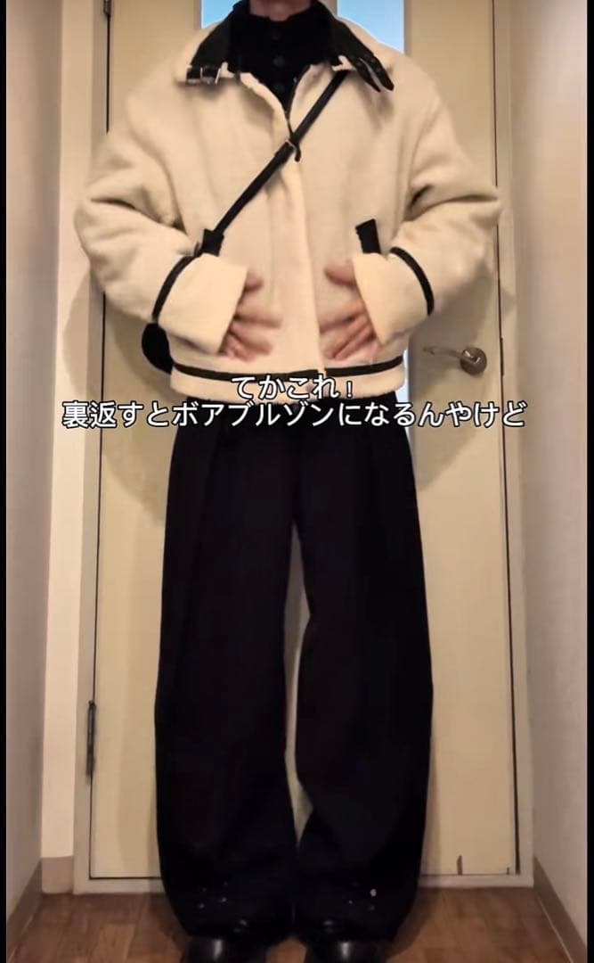 CLEL】 4way リバーシブルフェイクムートンジャケット ネロピザ様専用