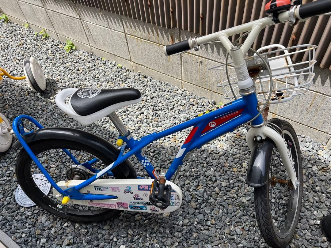 引き取りのみ あさひ 子ども 自転車 サドル マリオカート コラボ 16