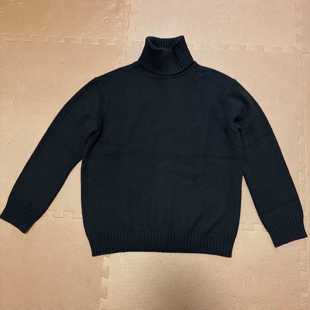 Drawer ドゥロワー　カシミヤ100%ハイネックニット　1サイズ黒