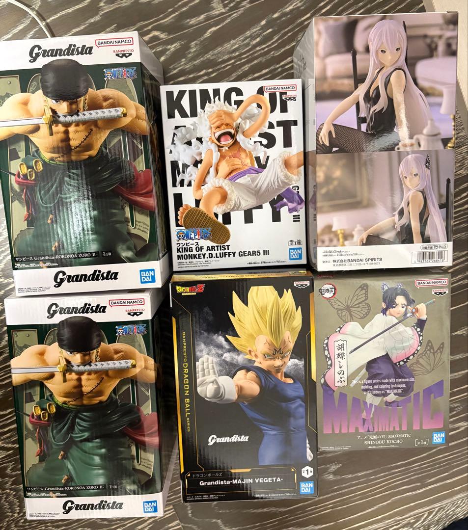 グランディスタ　ゾロ　ベジータ　ルフィ　ニカ　胡蝶しのぶ　エキドナ　フィギュア