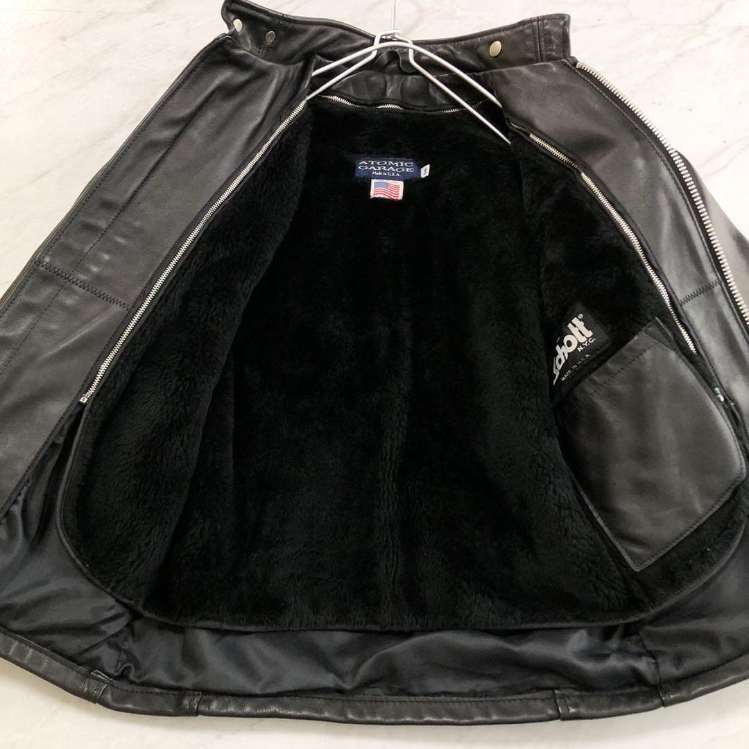 美品✨ショット ATOMIC GARAGE別注 ライダースジャケット ライナー付