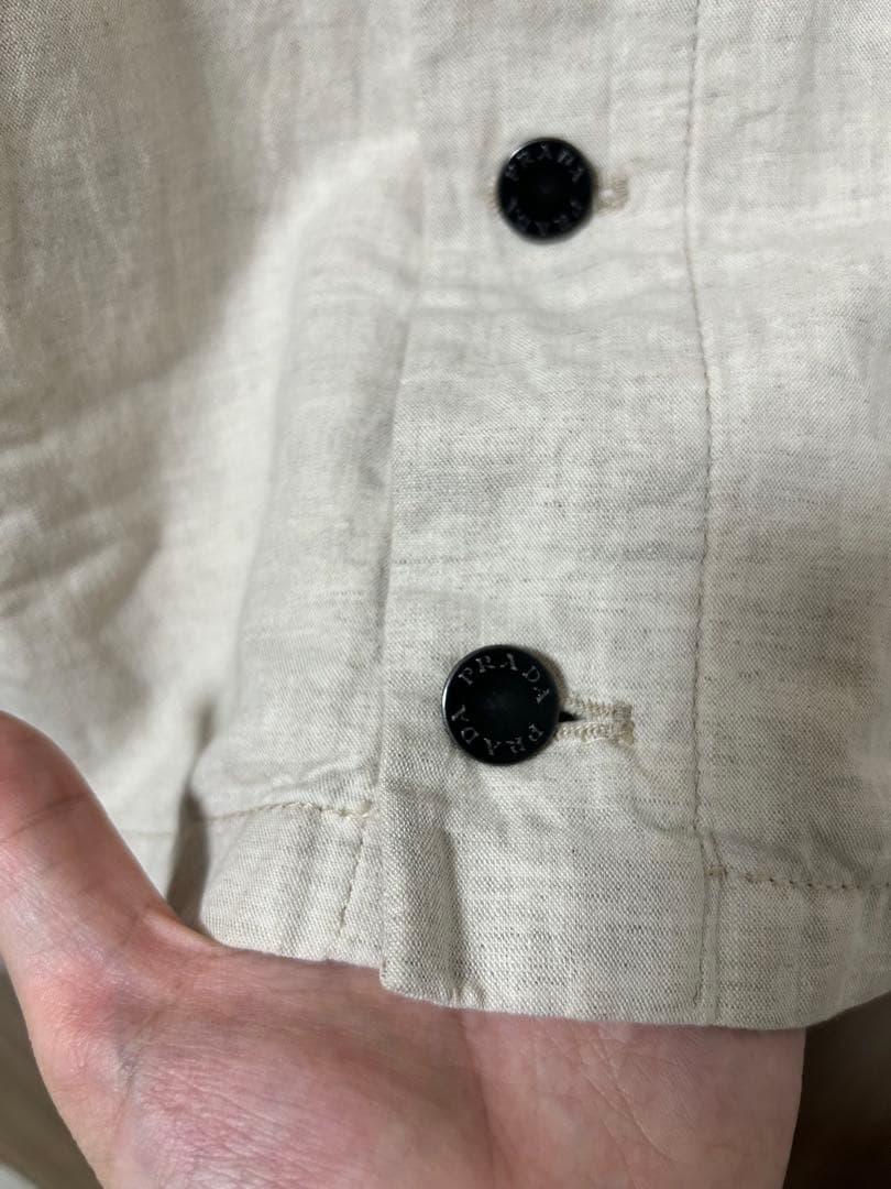 プラダ シャンブレー ブルゾン ジャケットトライアングロゴ 23SS Sサイズ